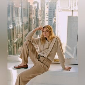 Sezane Rebecca Cardigan Cream